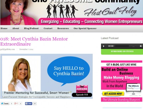 Podcast Interview with Gail Foley – One Awesome Community